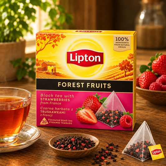 Lipton Forest Fruits – Ceai negru cu fructe de pădure, 20 plicuri