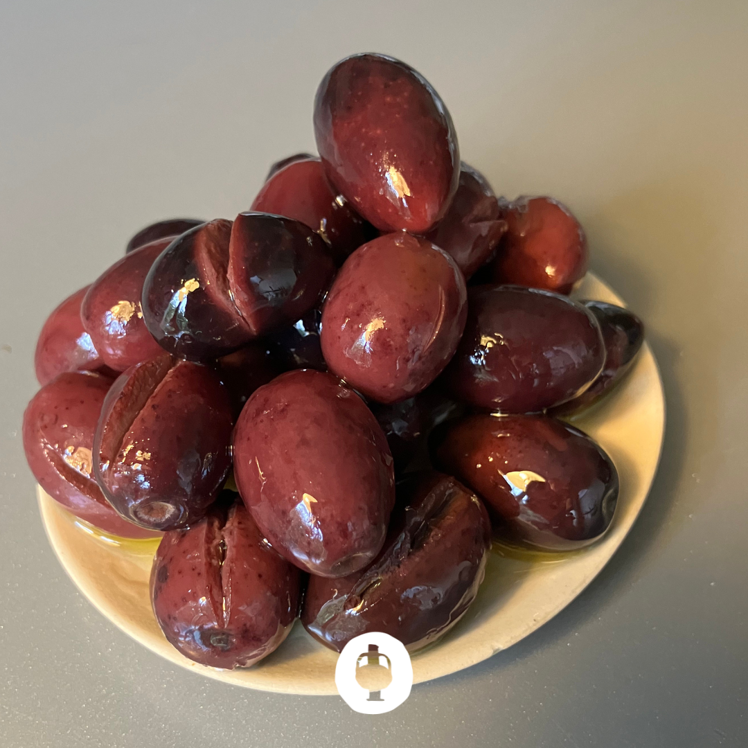 Măsline Kalamata în saramură şi EVOO – Ad Olivetum (200 g)