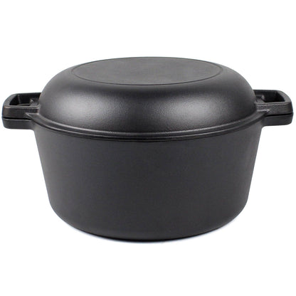 Oală din Fontă Dutch Oven 26 cm pentru Pâine, Fripturi și Slow Cooking