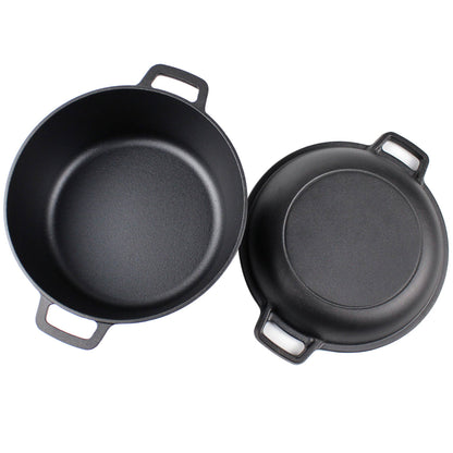 Oală din Fontă Dutch Oven 26 cm pentru Pâine, Fripturi și Slow Cooking