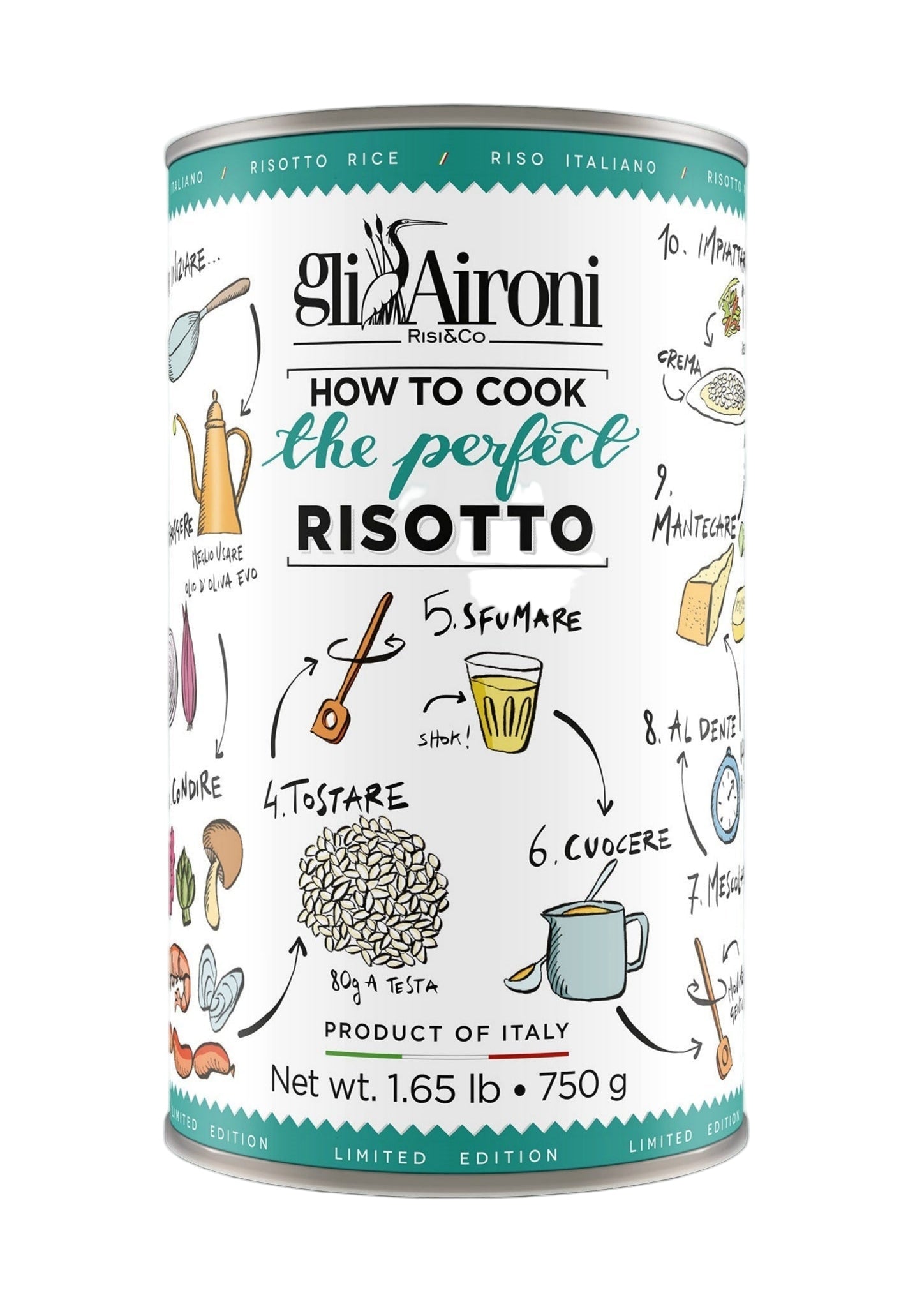 Orez Carnaroli 750g Latta Perfect Risotto | Gli Aironi