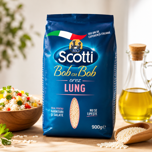 Orez Cu Bob Lung Riso Scotti, 900 g