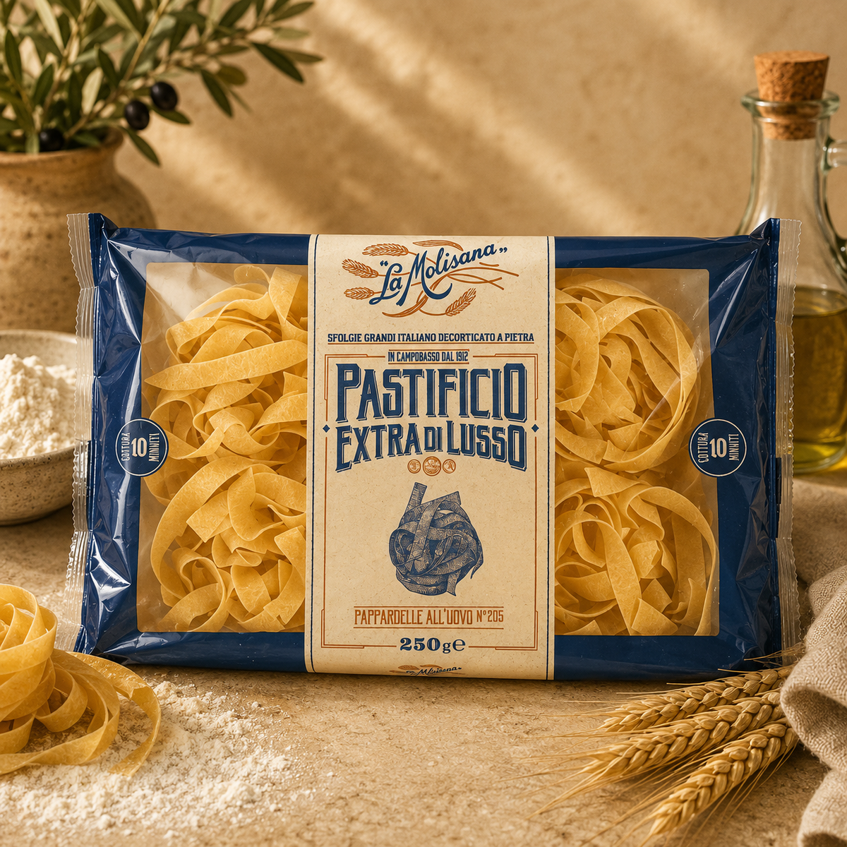 Pappardelle cu Ou La Molisana Nr.205 250g – Paste Lungi pentru Sosuri Bogate