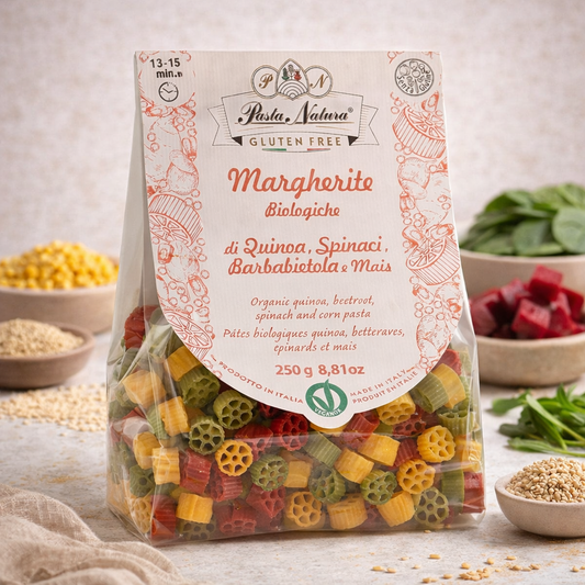 Paste Bio Fără Gluten din Quinoa, Spanac și Sfeclă 250g