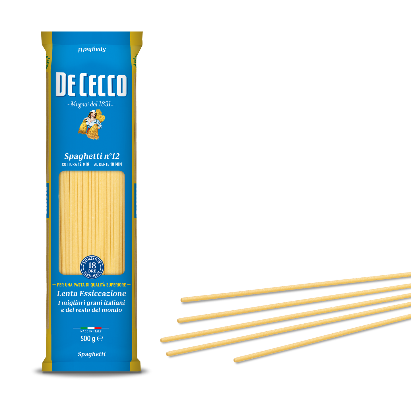 Paste Spaghetti nr. 12 De Cecco 1kg.