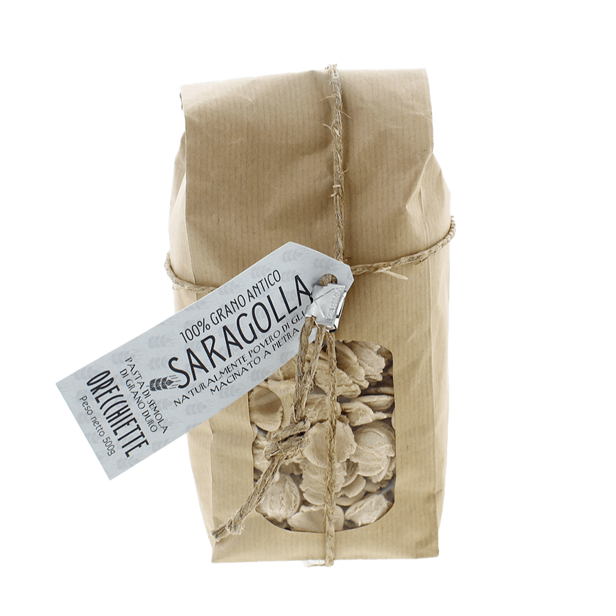 Paste italiene Orecchiette din grâu antic Saragolla – textură rustică, Perché ci Credo (500g)