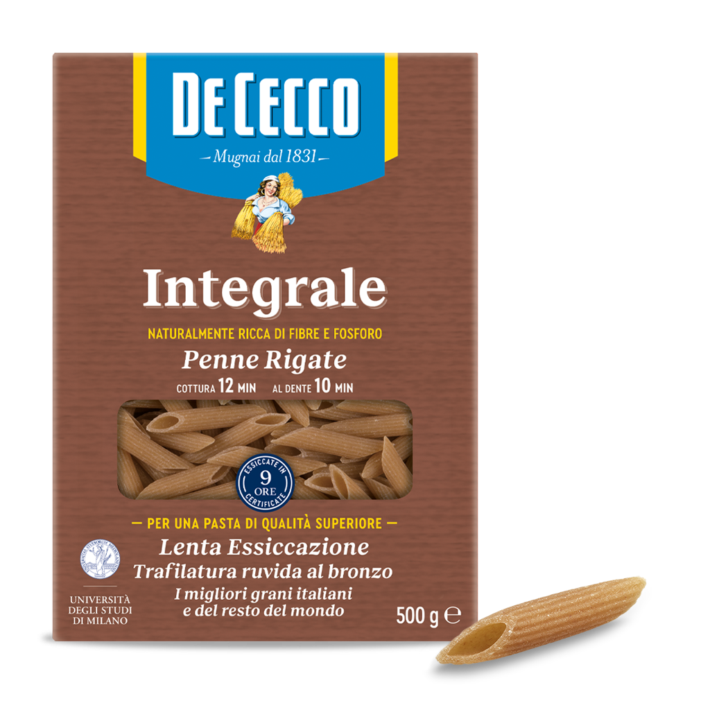 Penne Integrale De Cecco 500g – Paste Integrale din Grâu Dur, Calitate Italiană