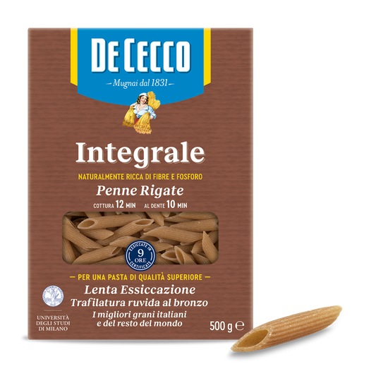Penne Integrale De Cecco 500g – Paste Integrale din Grâu Dur, Calitate Italiană