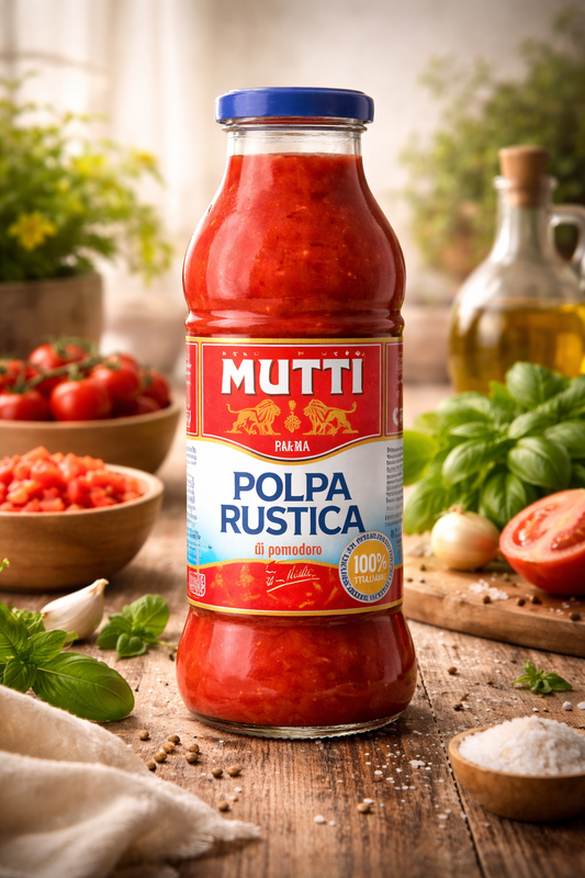 Pulpă de Roșii Mutti Polpa Rustica 690g – Textură Rustică, Gust Autentic Italian