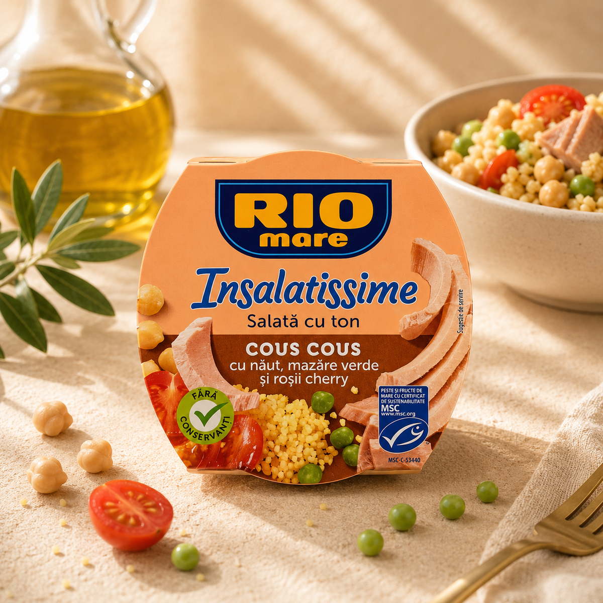 RIO Mare Insalatissime – Salată cu ton și cous cous, 160 g