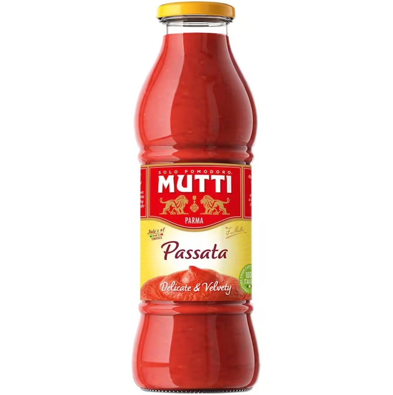 Roșii Pasate Italiene Mutti Passata 690g – Textură Catifelată, Gust Intens