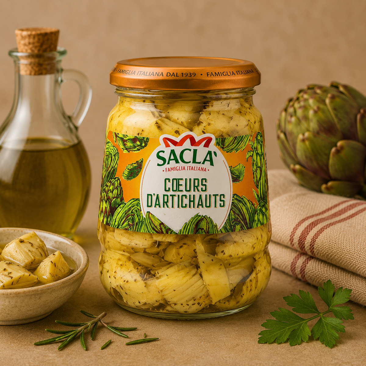 Saclà Inimi de Anghinare în Ulei, 285 g – Antipasti Italian