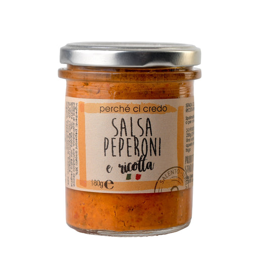 Salsa de Ardei și Ricotta 180g | Perché ci Credo.
