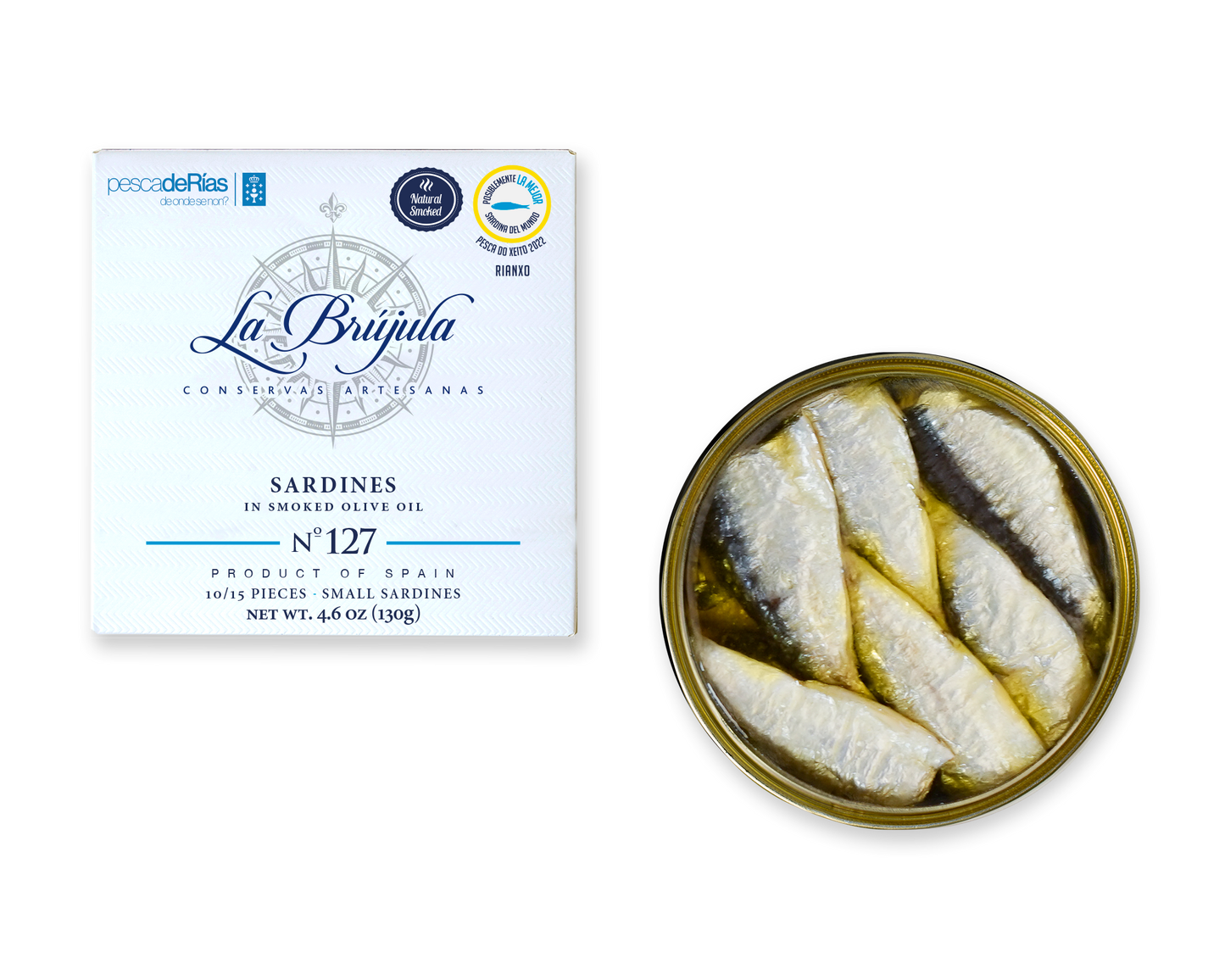 Sardine Do Xeito Afumate 10/15 bucăți | La brújula.