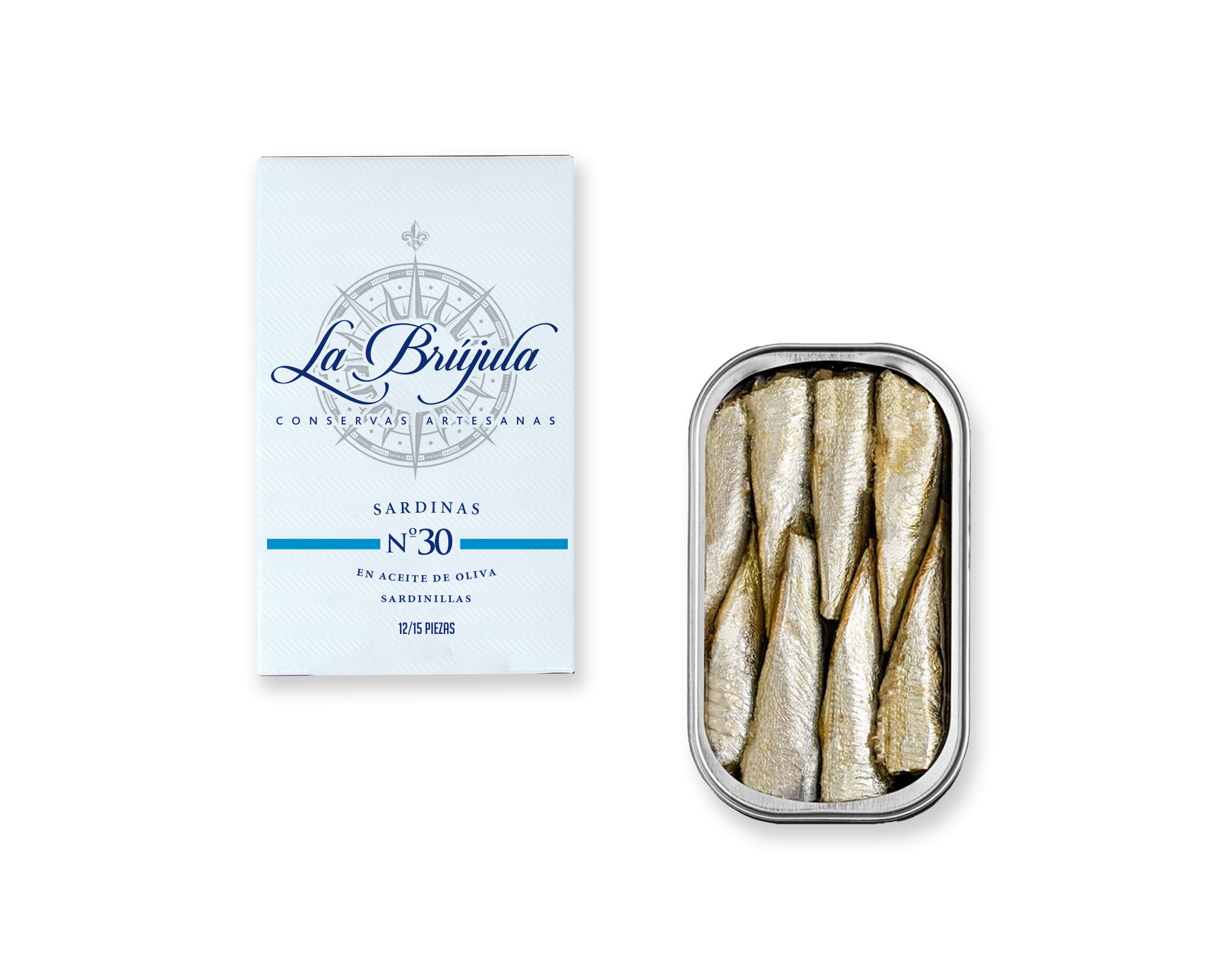 Sardine în Ulei de Măsline 12/15 bucăți | La brújula.