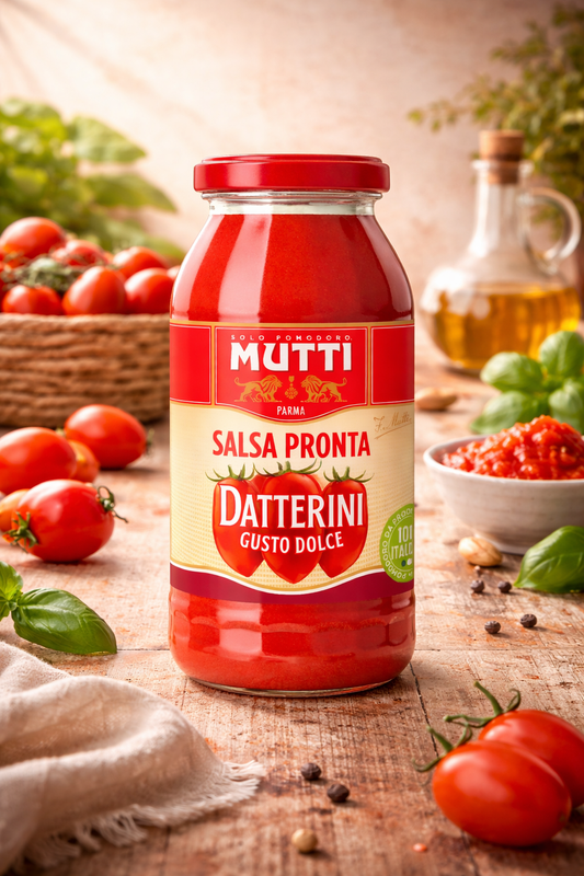 Sos de Roșii Mutti Salsa Pronta Datterini 400g – Gust Dulce Natural, Roșii Italiene Premium