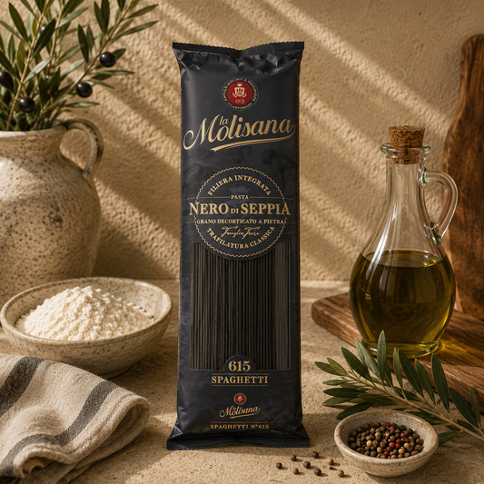 Spaghetti cu Cerneală de Sepie La Molisana 500g – Paste Negre Gourmet