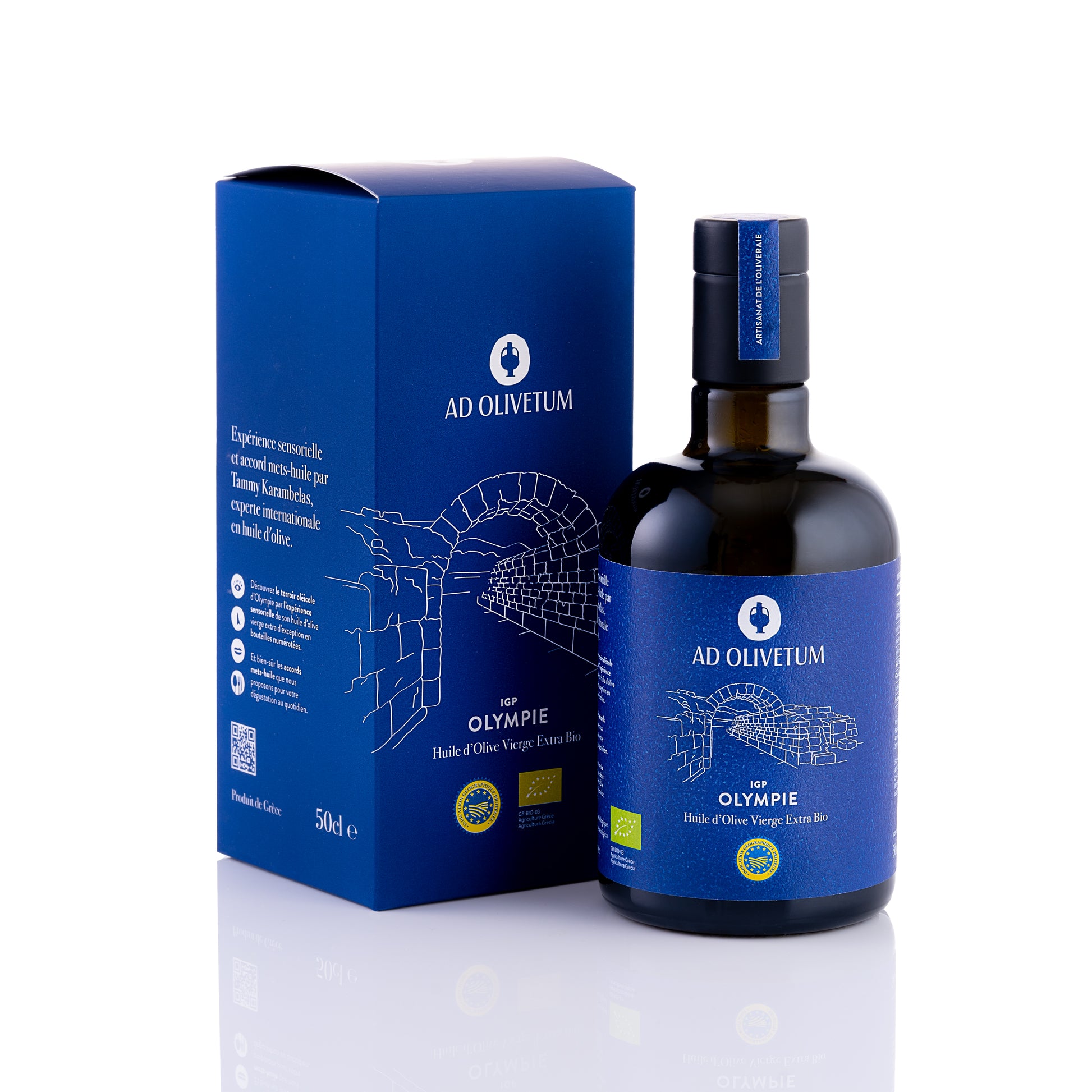 Ulei de Măsline Extravirgin Ad Olivetum PGI Olympia 500ml Organic.