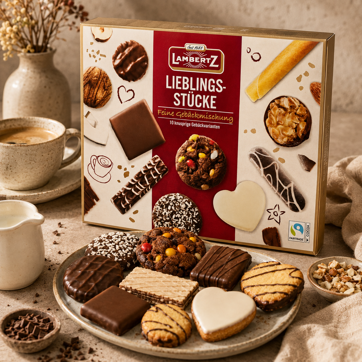 Lambertz Lieblingsstücke – Mix de Biscuiți și Prăjituri Asortate, 10 Sortimente, 250 g