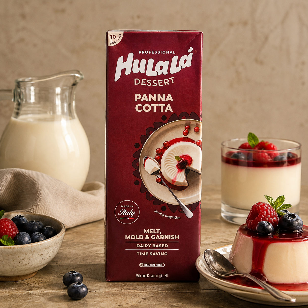 Hulala Professional Panna Cotta, 1 L – Bază pentru Desert
