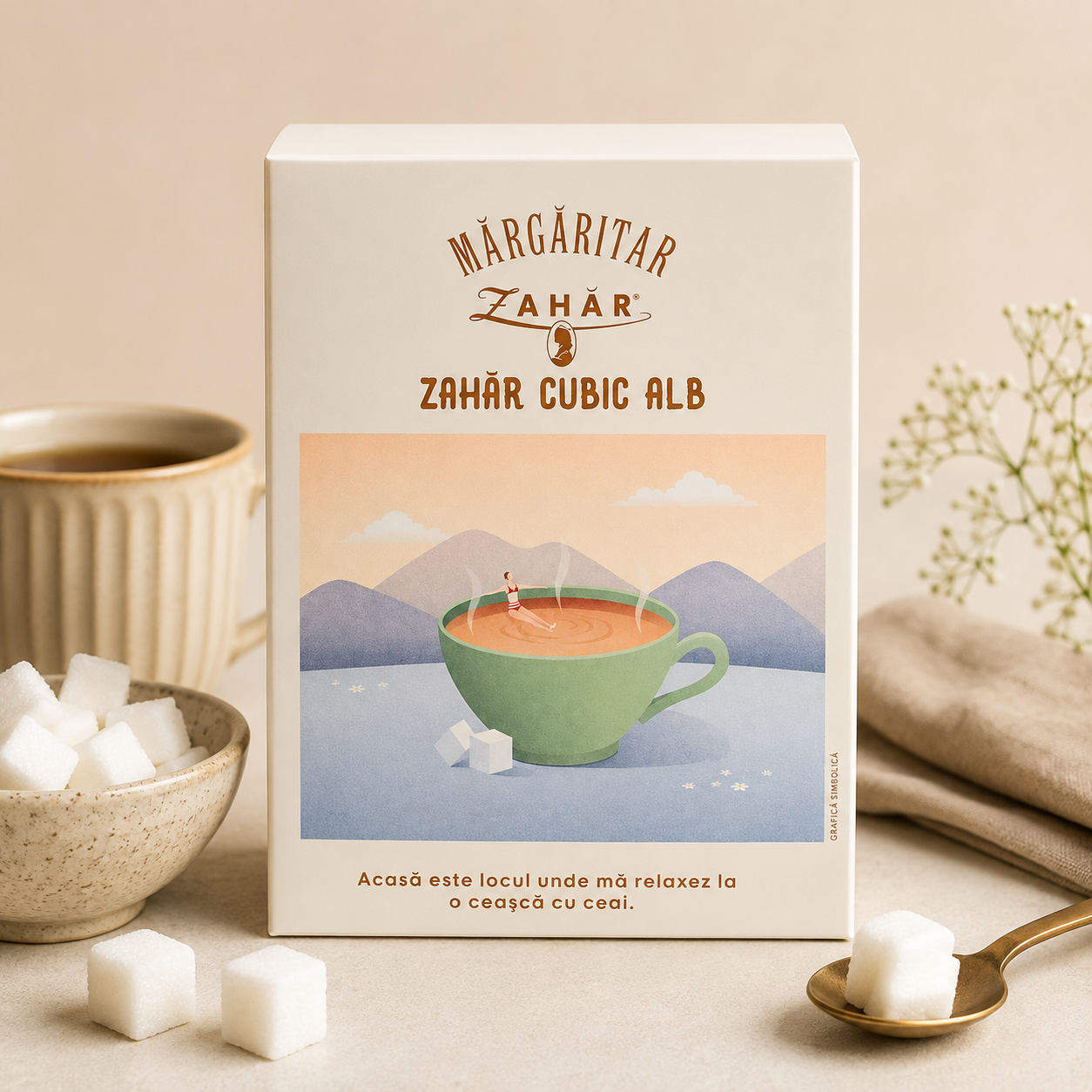 Zahăr Cubic Alb Mărgaritar, 1 kg – Cuburi de Zahăr pentru Cafea și Ceai