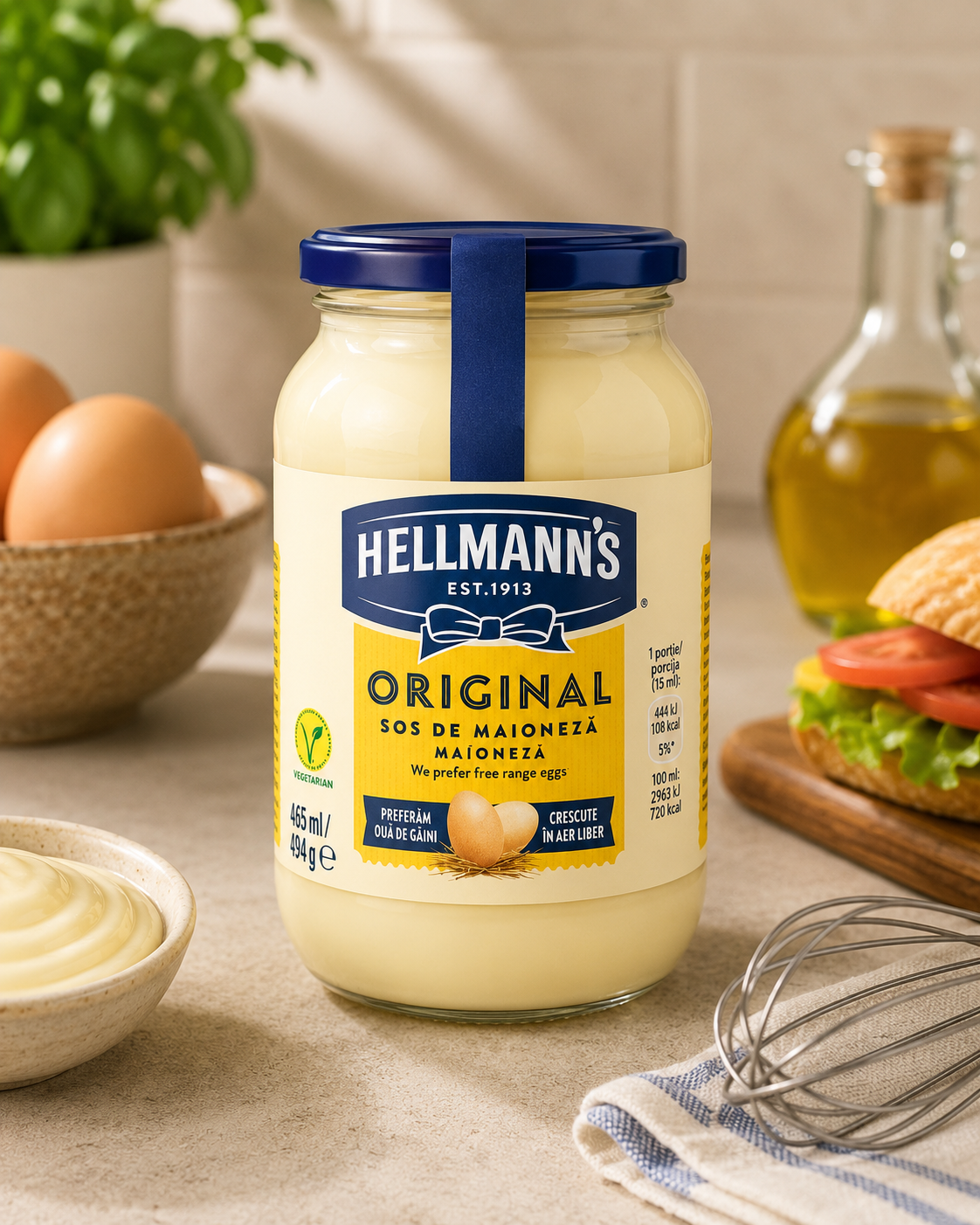 Maioneză Hellmann’s Original, 625 ml