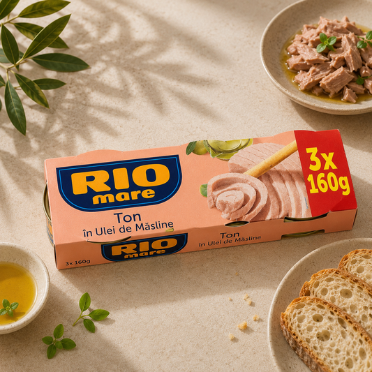 RIO Mare – Ton în ulei de măsline, 3 × 160 g