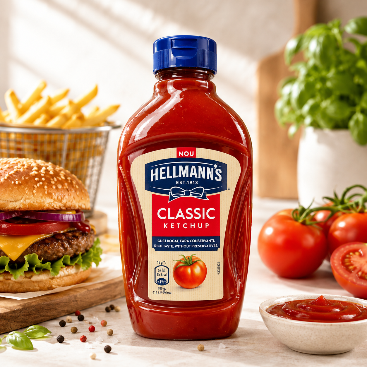 Ketchup Hellmann’s Clasic, 477 g