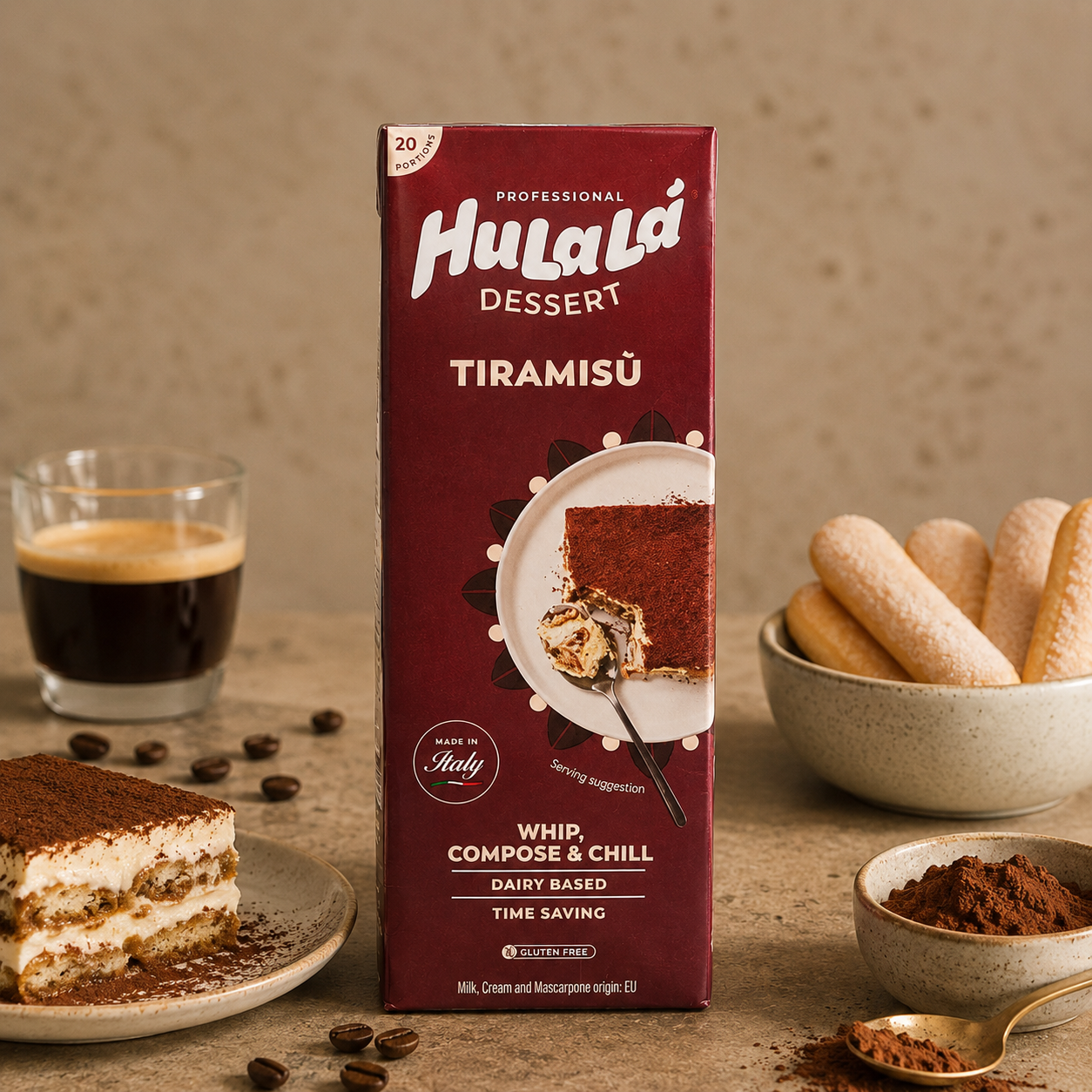 Hulala Professional Tiramisu, 1 L – Bază pentru Tiramisu
