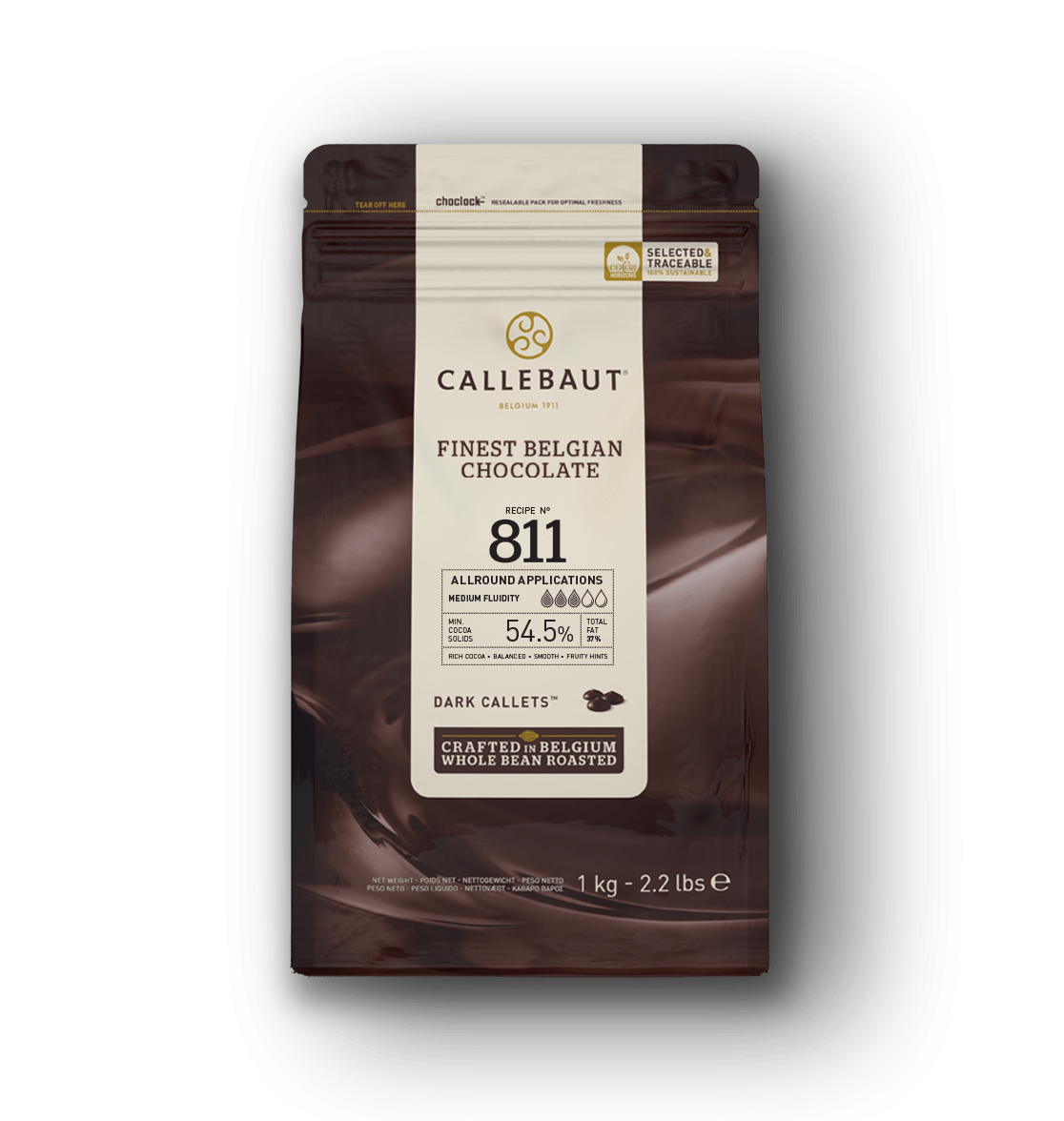 Ciocolată belgiană neagră 54,5% cacao Callebaut Recipe 811 – 1 kg