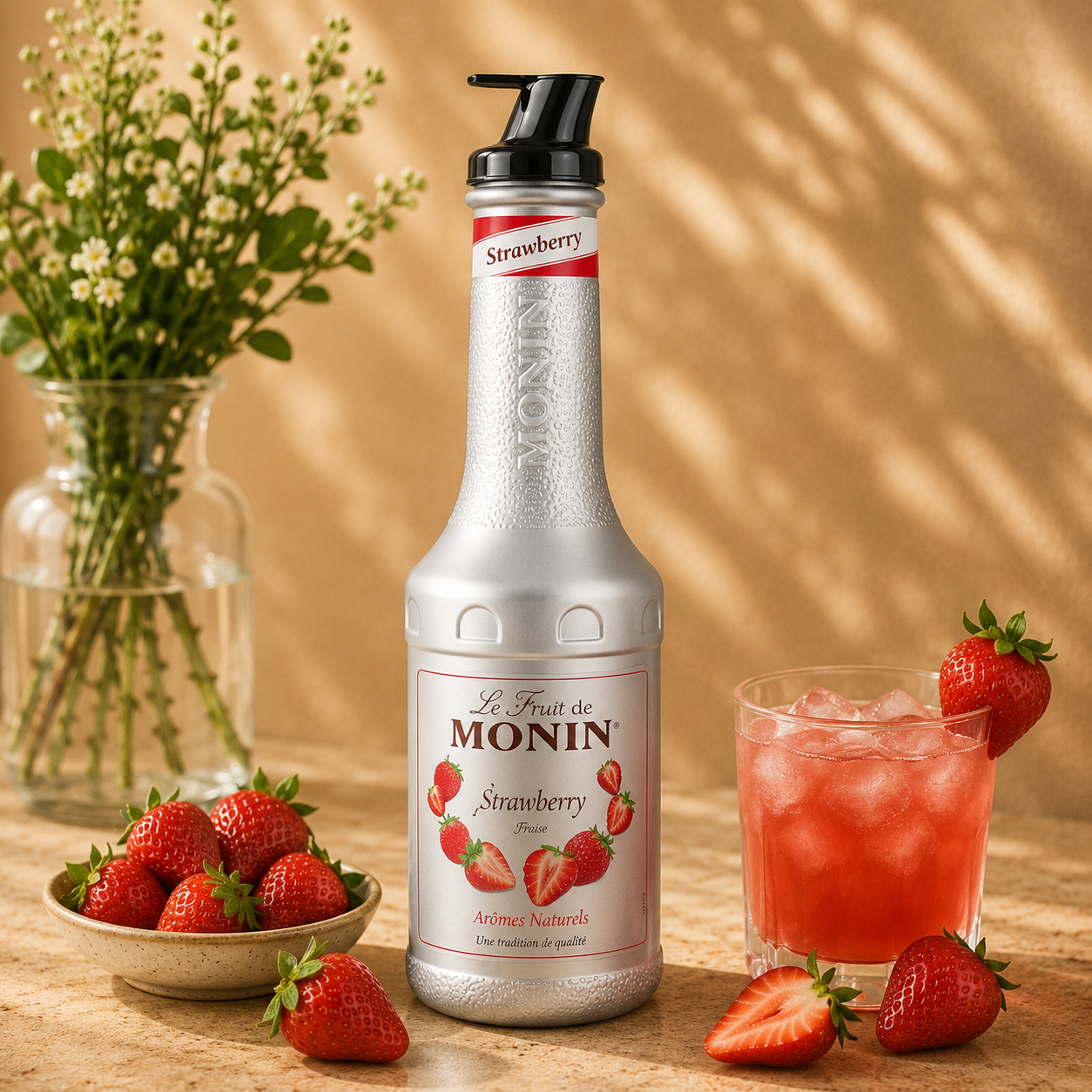 Piure Premium De Căpșuni Monin Le Fruit, 1 L