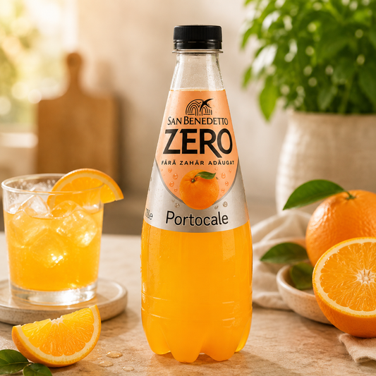 San Benedetto Zero Cu Portocale, Fără Zahăr Adăugat, 0,75 L