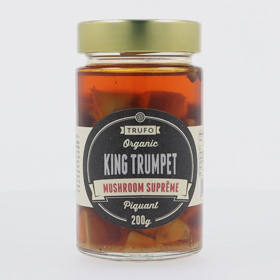 Ciuperci King Trumpet Suprême, Picant - BIO - 200g 360 video